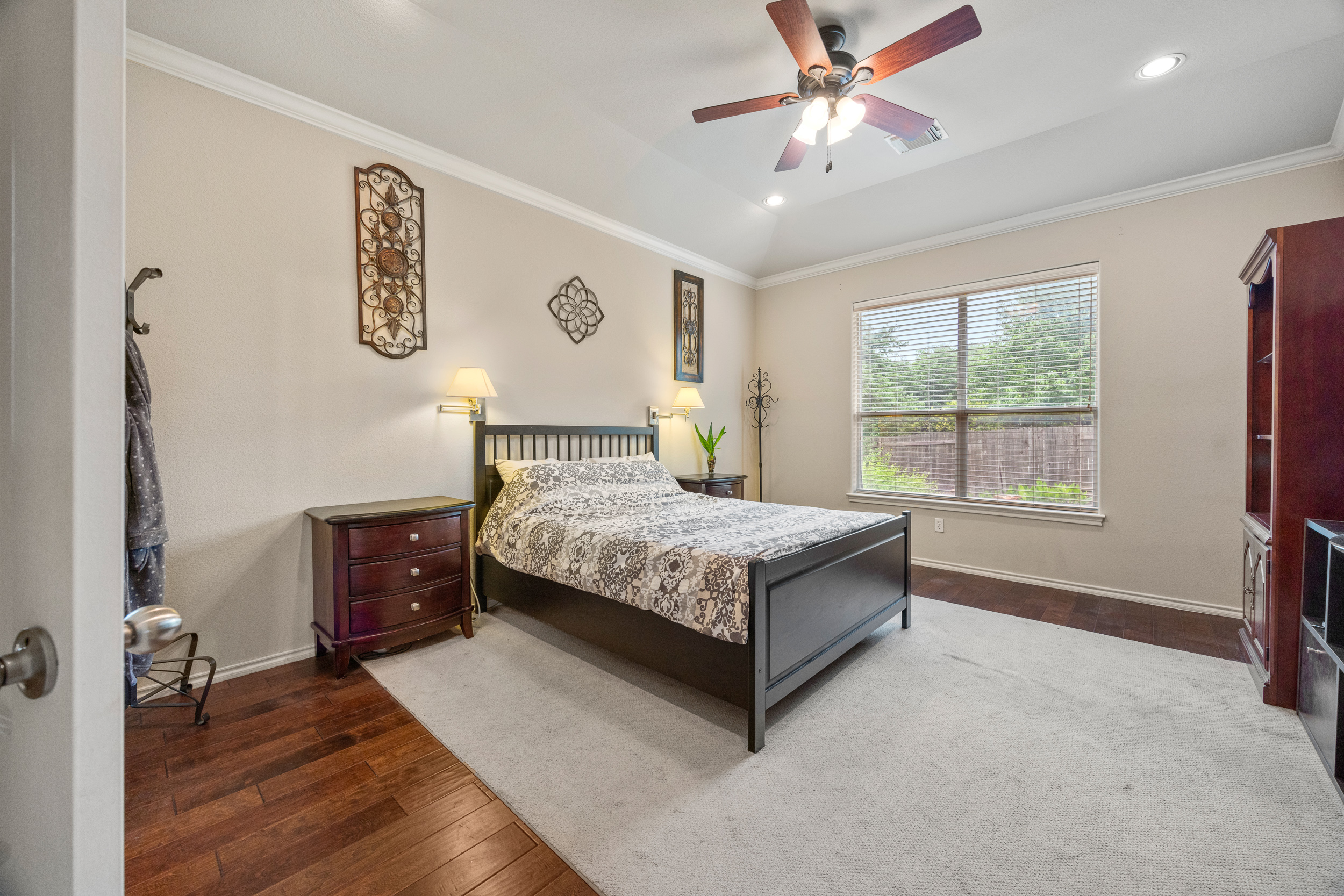 Spacious master bedroom fits King size bed and more